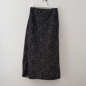 A New Day Black and White Patterned Maxi Skirt